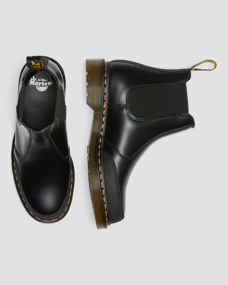 Dr Martens 2976 Guard Panel Leren Enkellaars Heren Zwart | NL 37WNB